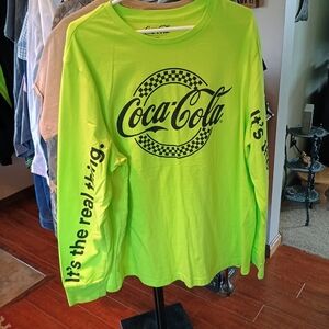 Coca Cola Neon Green Long Sleeve Tee